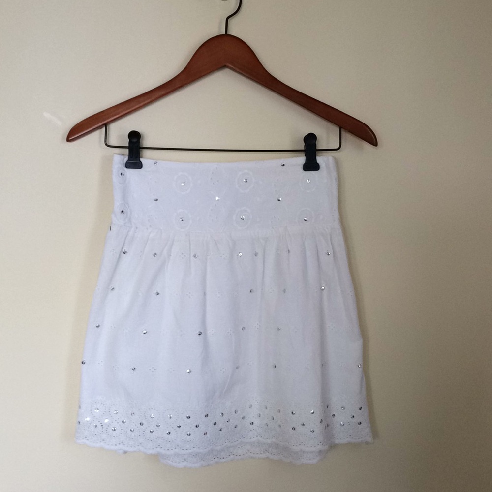 Charlotte Russe: White eyelet mini skirt